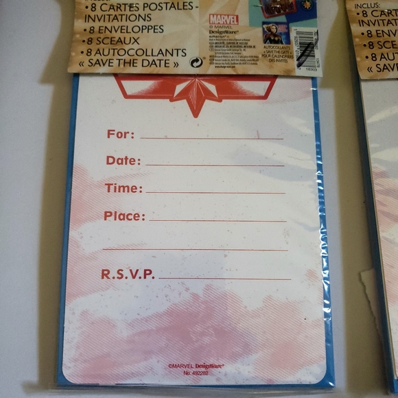 Captain Marvel Save the Date Invitations - Picture 2 of 3